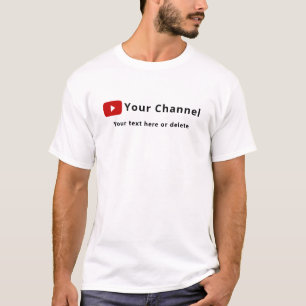 パーソナライズされたYoutubeチャンネル名カスタム白 Tシャツ