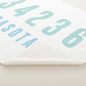 パーソナライズされたZip Code,City,州Coast Blues シェルパブランケット (3/4)