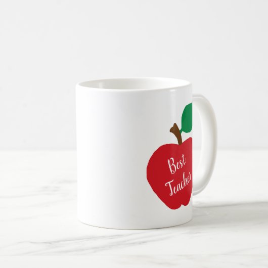 パーソナライズした最高のApple先生ギフトコーヒーマグ コーヒーマグカップ (正面右)