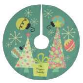 パーソナライズすべてクリスマスツリーのスカート ブラッシュドポリエステルツリースカート (正面)