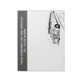 パーソナライズするためのリムジンレンタカーのサービスマンガ ノートパッド (回転)