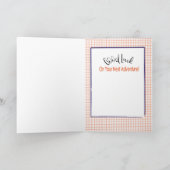 パーソナライズするカスタムためのオレンジ色の卒業カード カード (内部)