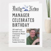 パーソナライズするマネージャ誕生日カード カード (正面)