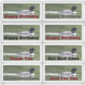 パーソナライズするローンと文字付きステッカー シール (正面)