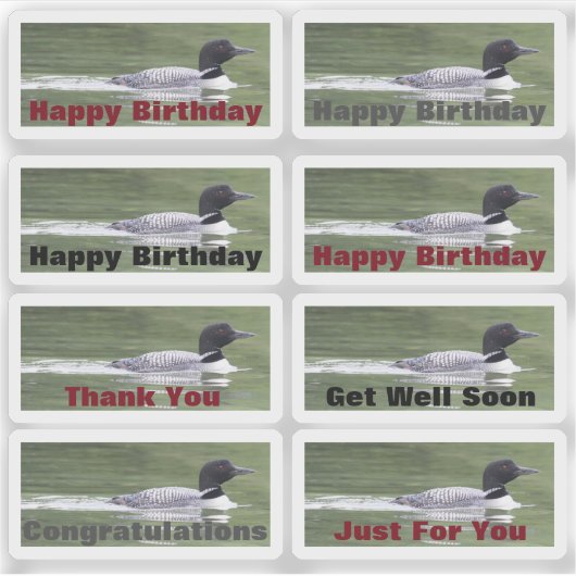 パーソナライズするローンと文字付きステッカー シール (正面)