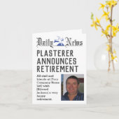 パーソナライズする左官退職カード カード (黄色い花)