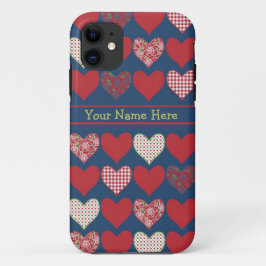 パーソナライズするiPhone 5c ケース:ハートとバラ iPhone 11 ケース