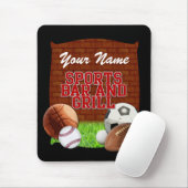 パーソナライズでおもしろいなスポーツのバー兼グリル マウスパッド (マウス)
