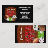 パーソナライズでおもしろいなスポーツのバー兼グリル 名刺 (正面/裏面)