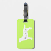 パーソナライズでおもしろいなプールを囲んでのパーティのラブラドール ラゲッジタグ (裏面縦)