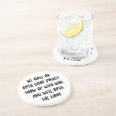 パーソナライズでおもしろいなワインバーはXを引用します コースター (側面)