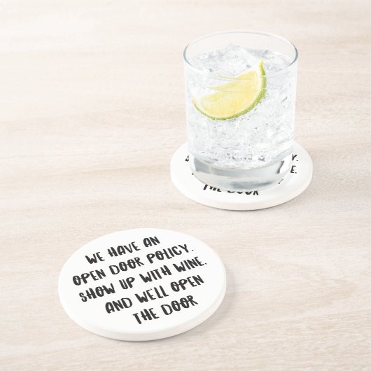 パーソナライズでおもしろいなワインバーはXを引用します コースター (側面)