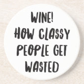 パーソナライズでおもしろいなワインバーはXIVを引用します コースター (正面)