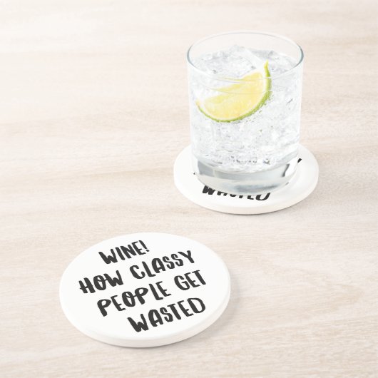 パーソナライズでおもしろいなワインバーはXIVを引用します コースター (側面)