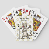 パーソナライズでおもしろいな歌う猫のトランプ トランプ (裏面)