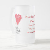 パーソナライズでおもしろいな母の日 フロストグラスビールジョッキ (正面左)