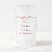 パーソナライズでおもしろいな母の日 フロストグラスビールジョッキ (中央)