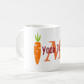 パーソナライズでおもしろいな野菜のにんじんの恋人のマグ コーヒーマグカップ (正面左)