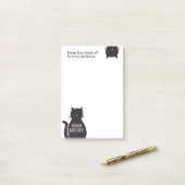 パーソナライズでおもしろいな黒猫はMeowtを聞きます ポストイット (デスク上)