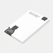 パーソナライズでおもしろいな黒猫はMeowtを聞きます ポストイット (アングル)