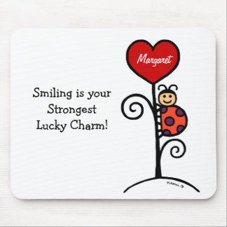 パーソナライズでかわいいてんとう虫のスケッチ マウスパッド