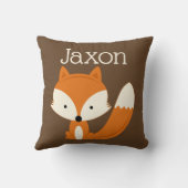 パーソナライズでかわいいキツネの子供部屋の装飾用クッション クッション (裏面)