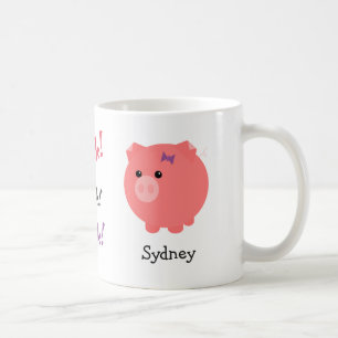 パーソナライズでかわいいブタのコップ コーヒーマグカップ