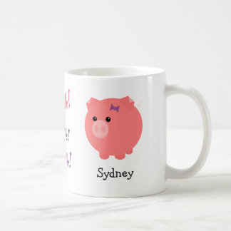 パーソナライズでかわいいブタのコップ コーヒーマグカップ