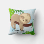 パーソナライズでかわいいベビーの怠惰の枕#3 クッション (裏面)