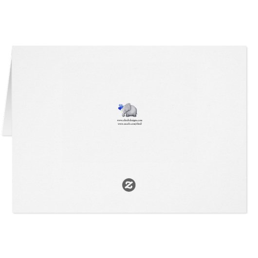 パーソナライズでかわいいベビー象の第1誕生日の詩 (裏面横)