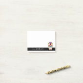 パーソナライズでかわいいメキシコ砂糖のスカルハロウィン ポストイット (デスク上)