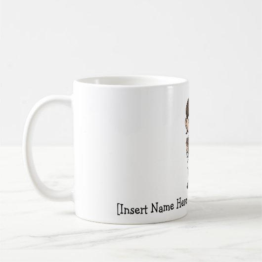 パーソナライズでかわいい医学のプロフェッショナル コーヒーマグカップ (左)