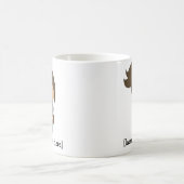 パーソナライズでかわいい医者、ブルネットの女性 コーヒーマグカップ (中央)