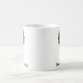 パーソナライズでかわいい医者、黒い/アフリカの女性の コーヒーマグカップ (中央)