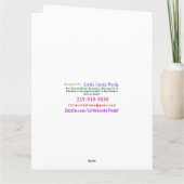 パーソナライズでかわいい女性のバス運転手のサンキューカード サンキューカード (裏面)