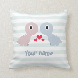 パーソナライズでかわいい恐竜のクッション クッション