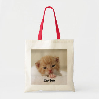 パーソナライズでかわいい猫の子ネコのトートバック トートバッグ