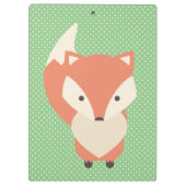 パーソナライズでかわいい睡眠のキツネ クリップボード (裏面)