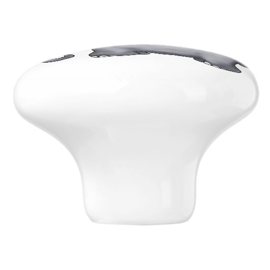 パーソナライズでかわいい象の男の赤ちゃんの子供部屋 セラミックノブ (側面)