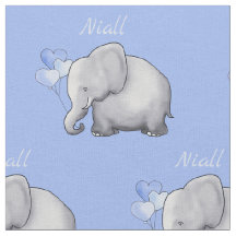パーソナライズでかわいい象の男の赤ちゃんの子供部屋