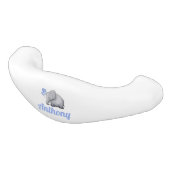 パーソナライズでかわいい象の男の赤ちゃんの青の子供部屋 セラミック引き出し取っ手 (アングル)