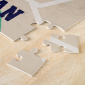 パーソナライズでかわいい野球の漫画プレーヤー ジグソーパズル (側面)