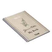 パーソナライズでかわいい音楽チェロ ノートブック (右側)