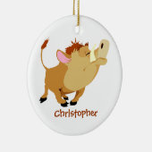 パーソナライズでかわいいwarthogのオーナメント セラミックオーナメント (右)
