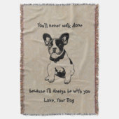 パーソナライズでかわいく甘い飼い犬は愛を引用します スローブランケット (正面縦)