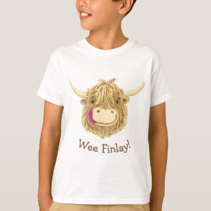パーソナライズでちっぽけなHamishの高地牛 Tシャツ