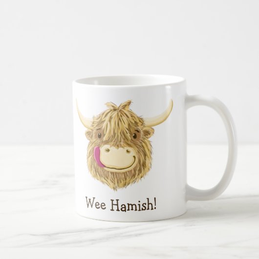パーソナライズでちっぽけなHamish コーヒーマグカップ (右)