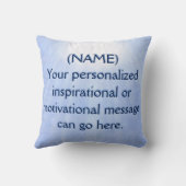 パーソナライズでやる気を起こさせるなメッセージ クッション (裏面)