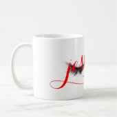 パーソナライズでアートでフェミニンでシックなまつげのデザイン コーヒーマグカップ (左)