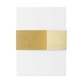 パーソナライズでエレガントでカスタムな黒及び金ゴールドの結婚 招待状ベリーバンド (裏面例)